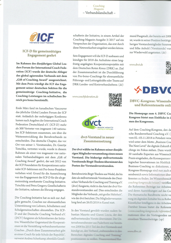 ICF-D für gemeinnütziges Engagement geehrt
