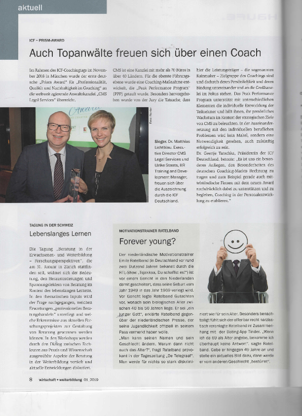 Wirtschaft + Weiterbildung 01/19